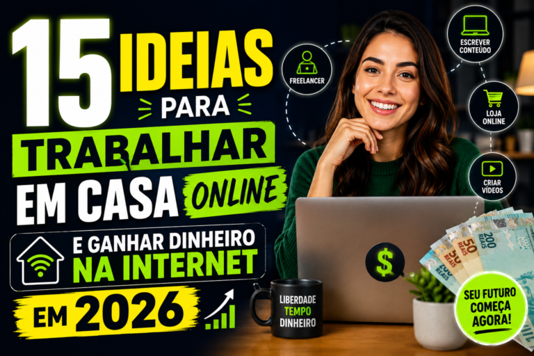 15 Ideias Para Trabalhar em Casa Online e Ganhar Dinheiro na Internet em 2026