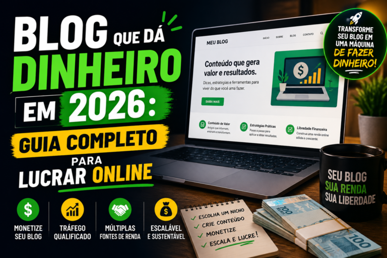Blog que Dá Dinheiro em 2026: Guia Completo Para Lucrar Online