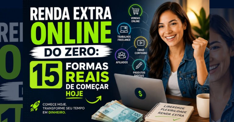 Renda Extra Online do Zero: 15 Formas Reais de Começar Hoje