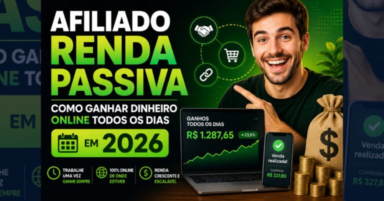 Afiliado Renda Passiva: Como Ganhar Dinheiro Online Todos os Dias em 2026