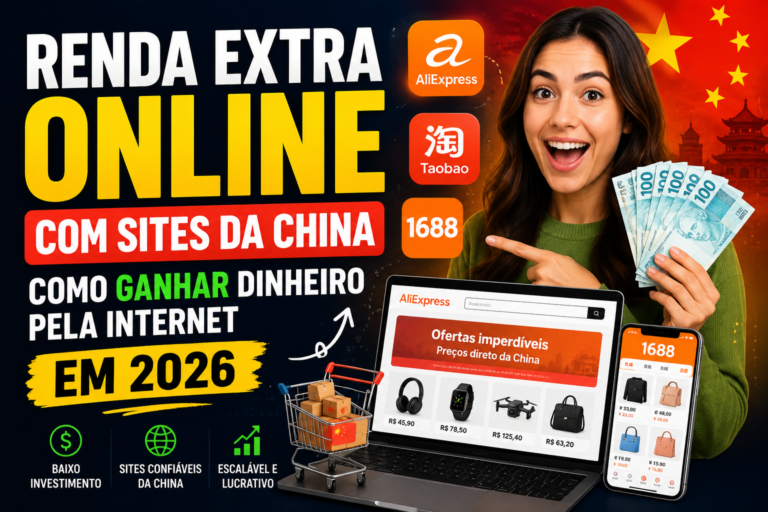 Renda Extra Online com Sites da China: Como Ganhar Dinheiro Pela Internet em 2026