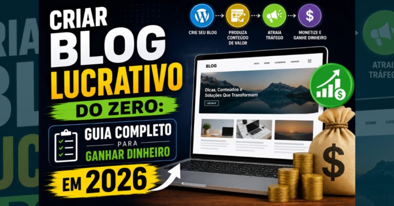 Criar Blog Lucrativo do Zero: Guia Completo Para Ganhar Dinheiro em 2026