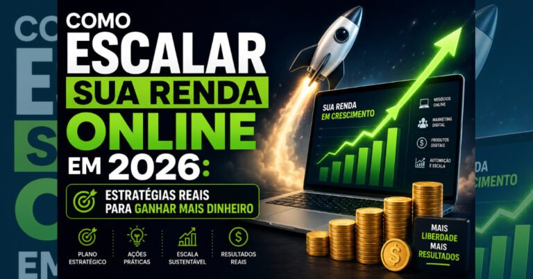 Como Escalar Sua Renda Online em 2026: Estratégias Reais para Ganhar Mais Dinheiro