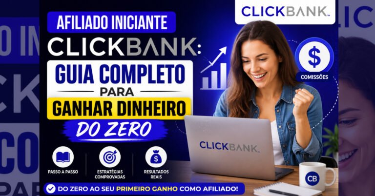 Afiliado Iniciante ClickBank: Guia Completo para Ganhar Dinheiro do Zero